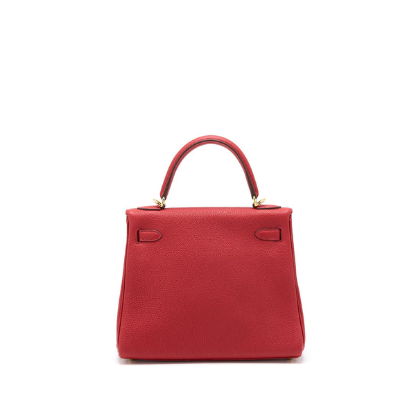 Hermes Kelly 25 Togo Q5 Rouge Casaque GHW Stamp Y