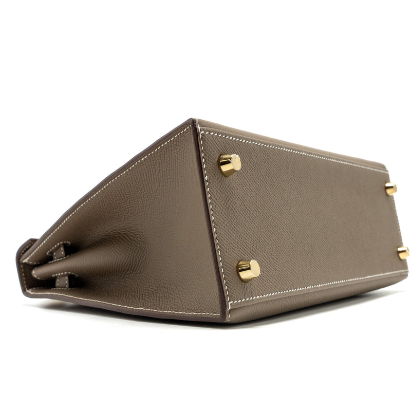 Hermes Kelly 25 Epsom etoupe GHW stamp B