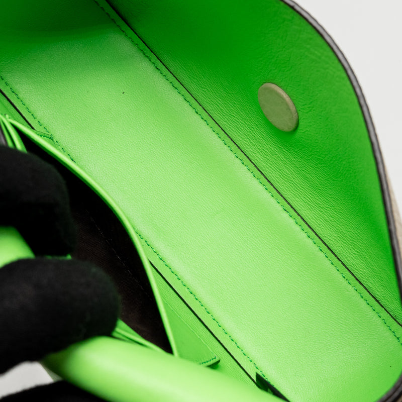 Fendi Mini Baguette Bag Calfskin Light Beige/Green GHW