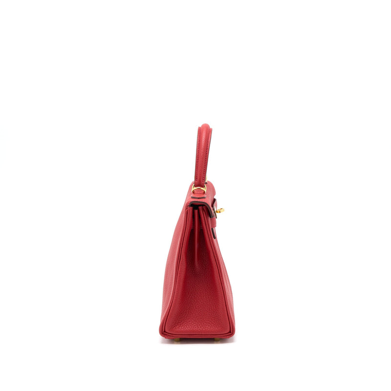Hermes Kelly 25 Togo Q5 Rouge Casaque GHW Stamp Y