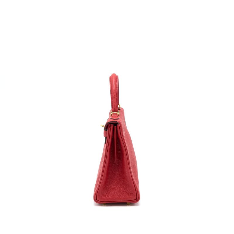 Hermes Kelly 25 Togo Q5 Rouge Casaque GHW Stamp Y