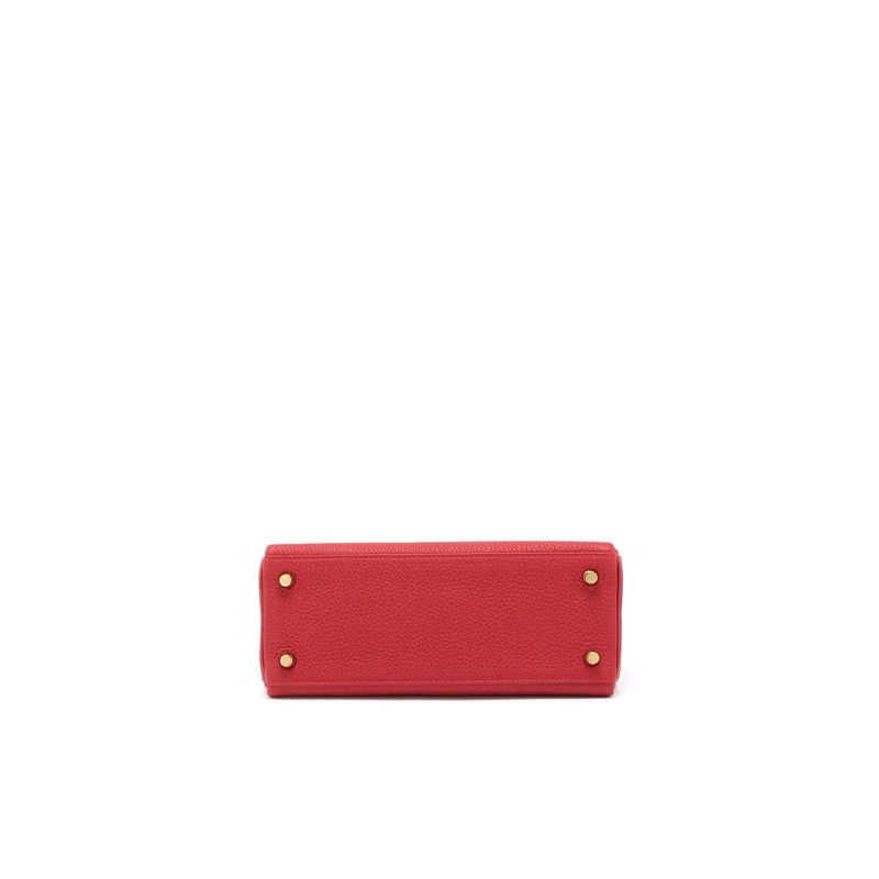 Hermes Kelly 25 Togo Q5 Rouge Casaque GHW Stamp Y