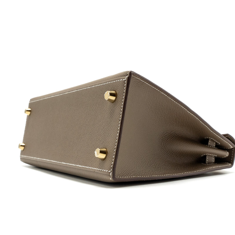 Hermes Kelly 25 Epsom etoupe GHW stamp B