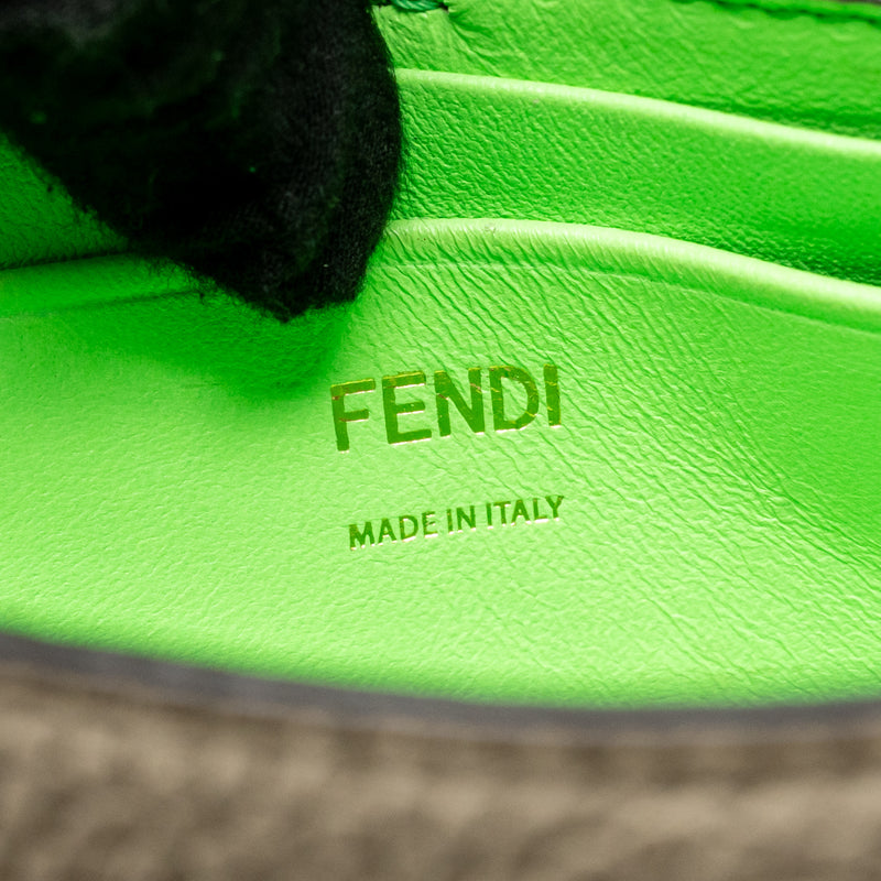 Fendi Mini Baguette Bag Calfskin Light Beige/Green GHW