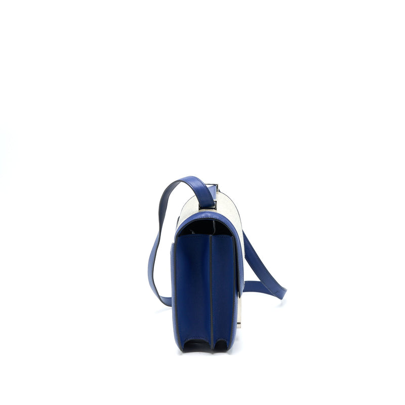 Hermes Constance 24 Swift/Toile Black/Blue Saphir SHW Stamp C
