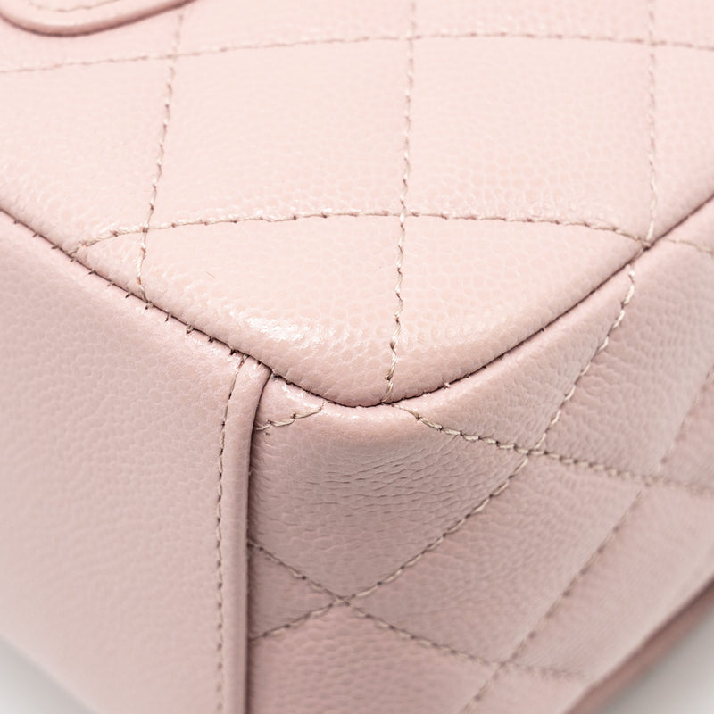 Chanel 24P Classic mini Backpack Caviar Light Pink SHW (Microchip)