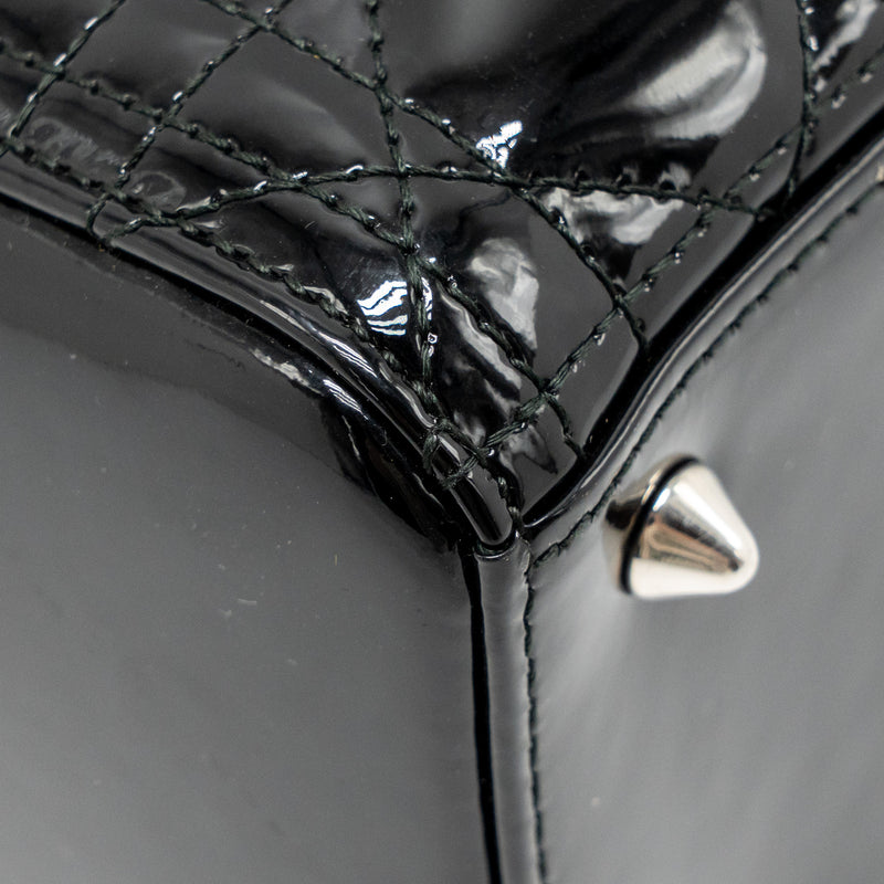 DIOR Medium Lady Dior Patent Leather Black SHW