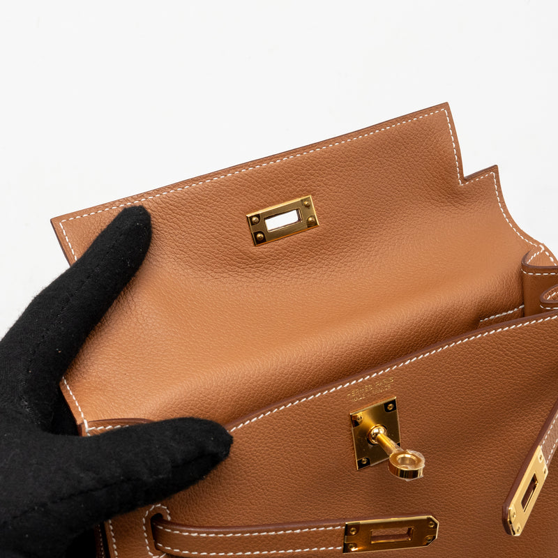 Hermes Kelly Danse Evercolor Gold GHW Stamp K