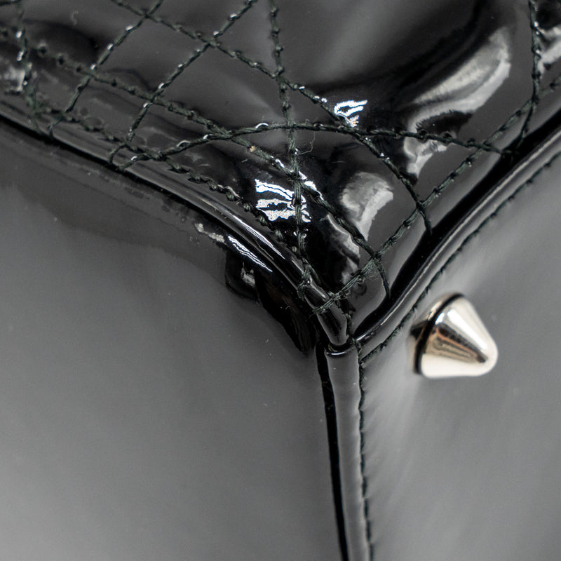 DIOR Medium Lady Dior Patent Leather Black SHW