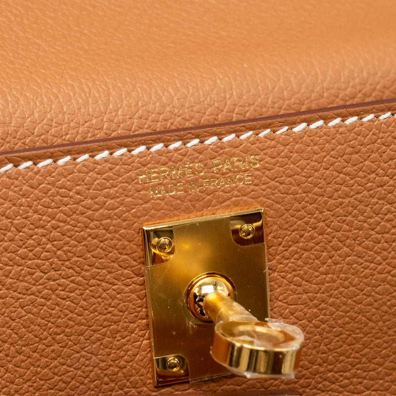 Hermes Kelly Danse Evercolor Gold GHW Stamp K