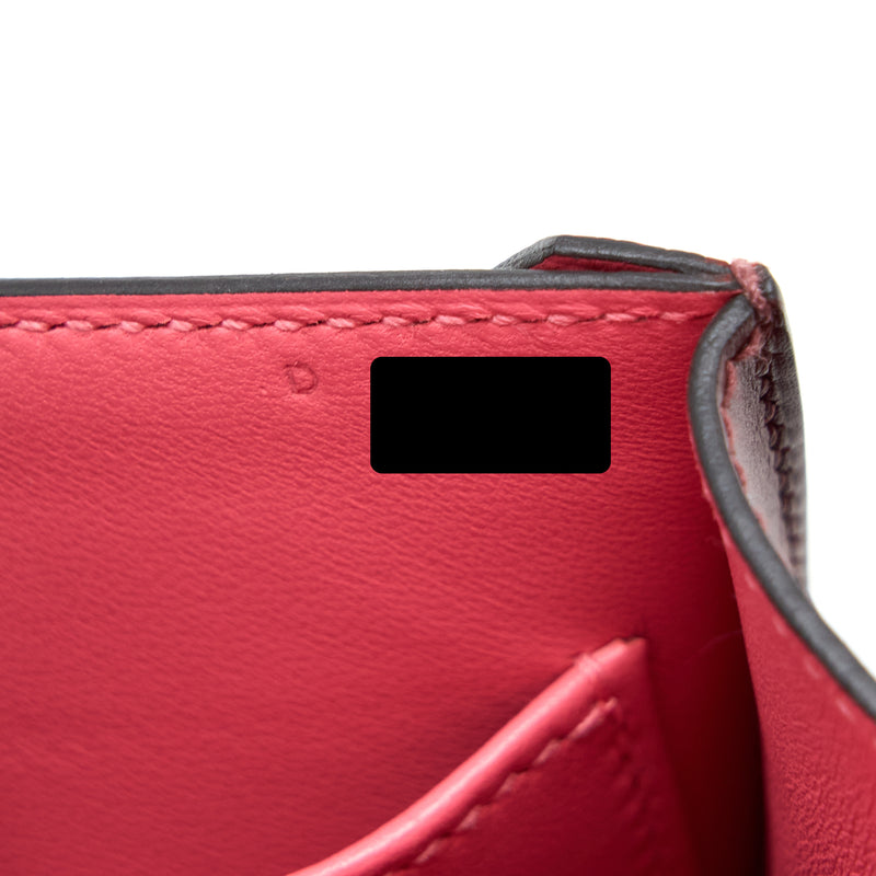 Hermes Verrou 23 Somber/Mysore/Epsom Rouge H/Rose Azalee/Multicolour SHW Stamp D