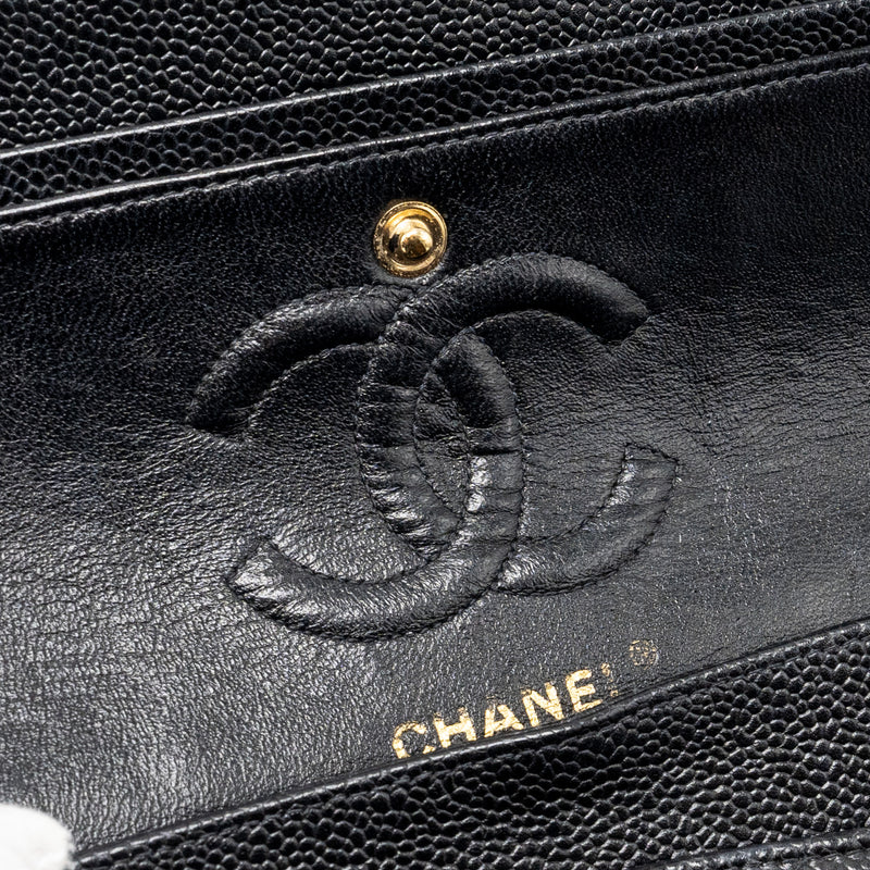 Chanel vintage small Classic double flap bag caviar black GHW