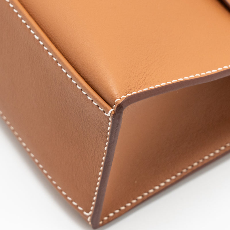 Hermes Kelly Pochette Swift Gold GHW Stamp W