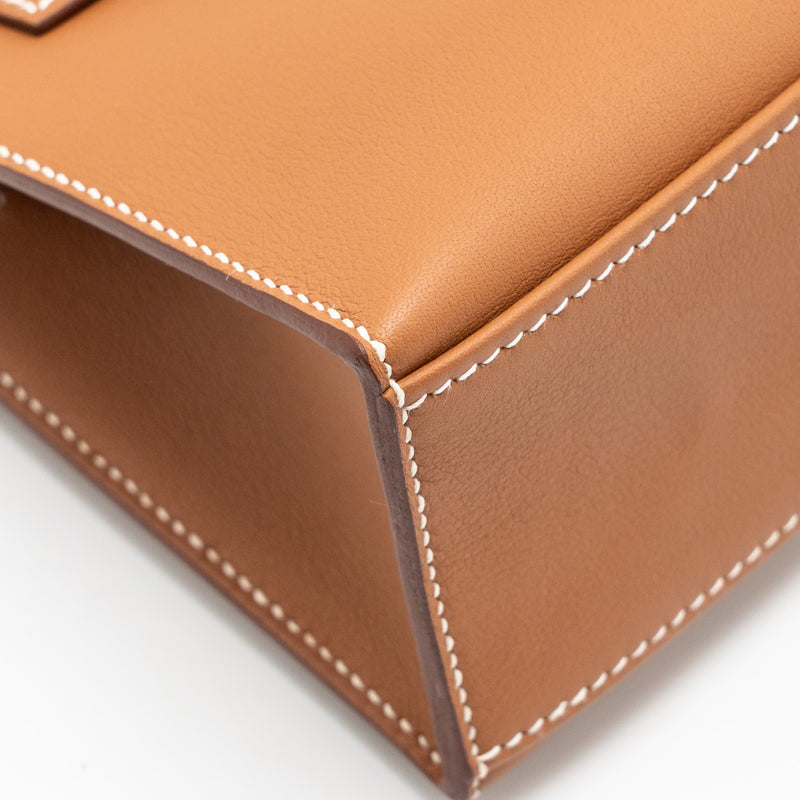 Hermes Kelly Pochette Swift Gold GHW Stamp W