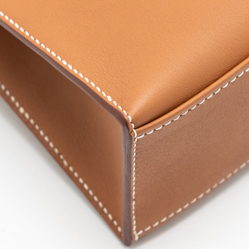 Hermes Kelly Pochette Swift Gold GHW Stamp W