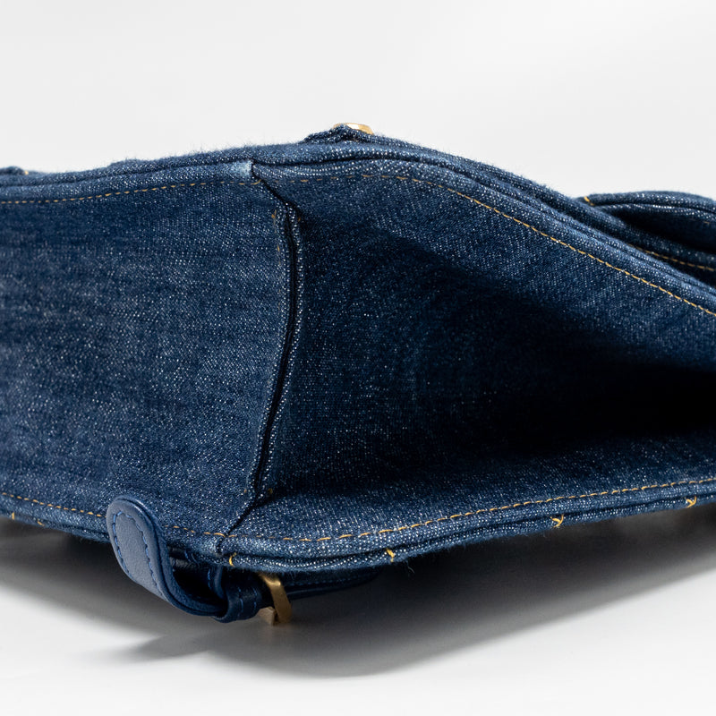 Chanel 23S Flap Backpack Denim Blue GHW (Microchip)