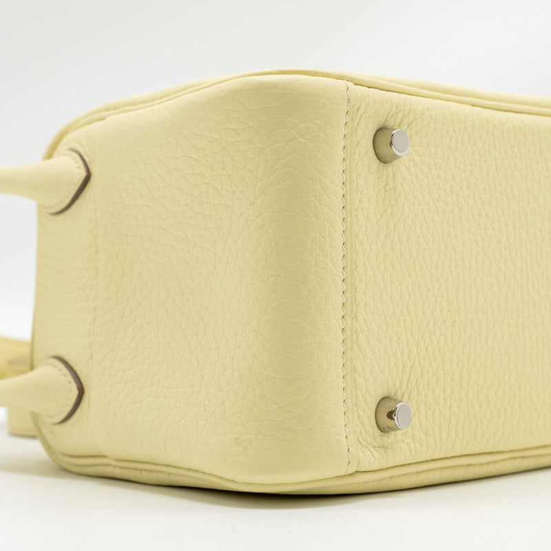 Hermes Mini Lindy II Clemence Jaune Milton SHW Stamp W
