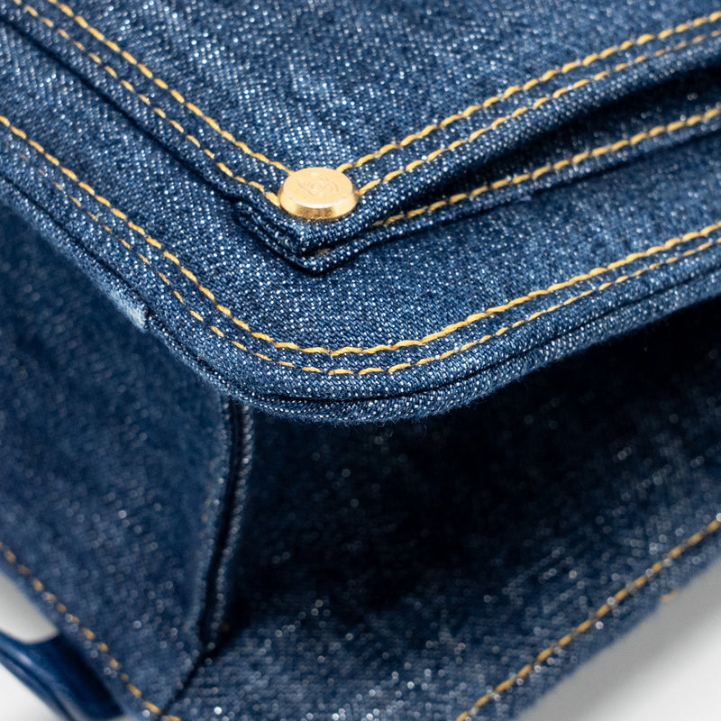 Chanel 23S Flap Backpack Denim Blue GHW (Microchip)