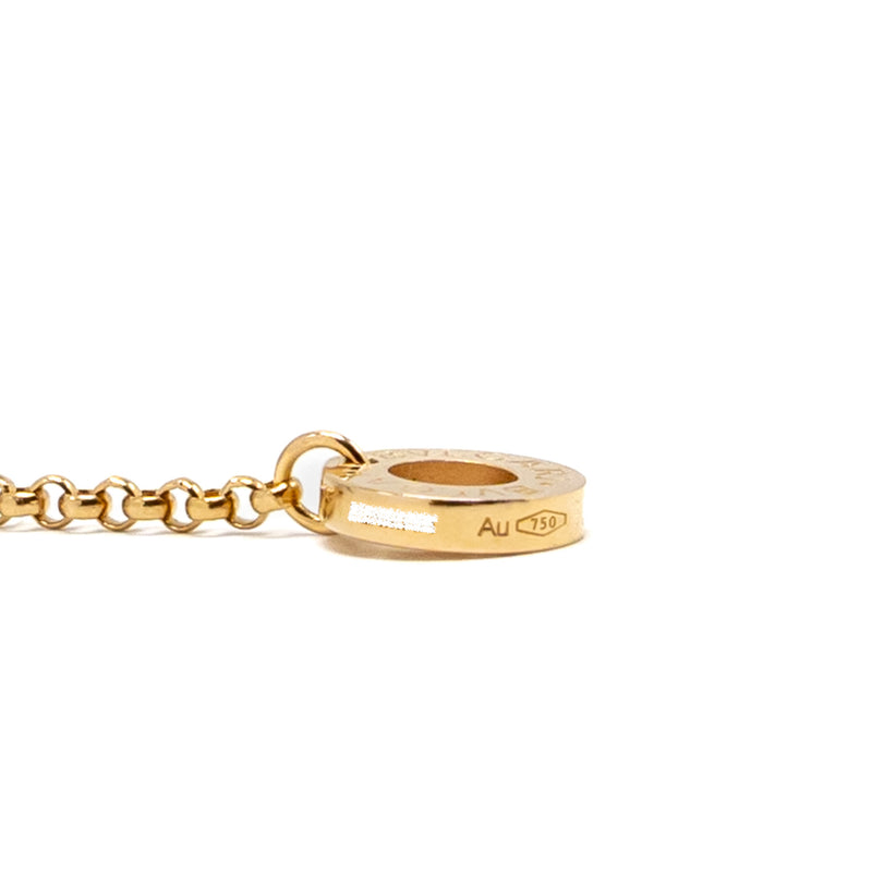 Bvlgari Mini B Zero Necklace Rose Gold Paved Diamonds