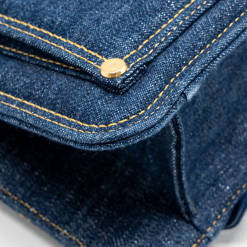 Chanel 23S Flap Backpack Denim Blue GHW (Microchip)