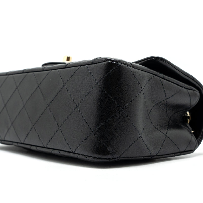 Chanel Classic Mini Rectangular Flap Bag Lambskin Black LGHW (Microchip)