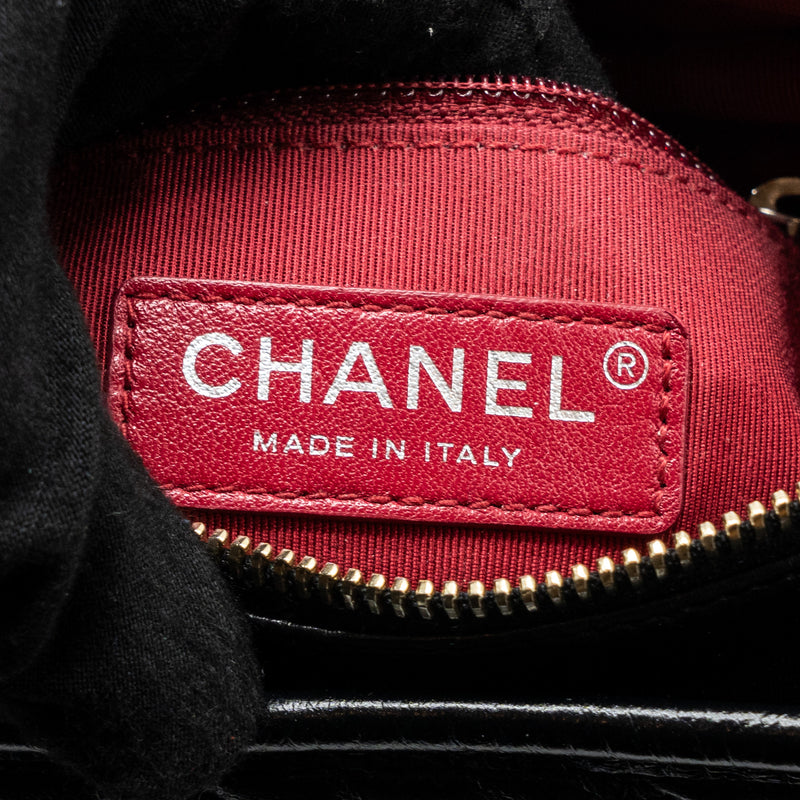 Chanel Small Gabrielle Hobo Bag Aged Calfskin Black Multicolour Hardware