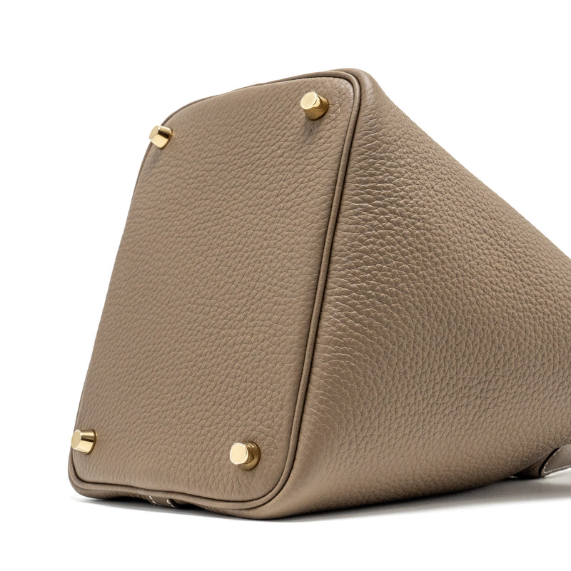 Hermes Picotin 18 Lock Bag Clemence Etoupe GHW Stamp B