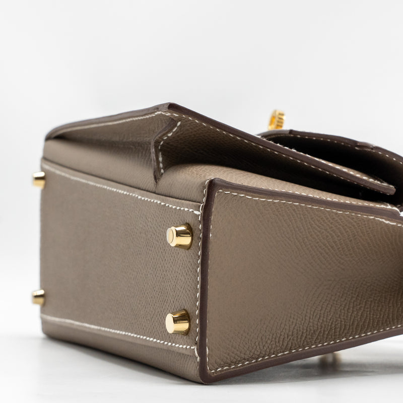 Hermes Kelly Sellier En Desordre 20 Epsom Etoupe GHW Stamp B