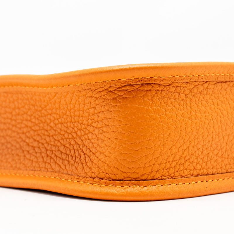 Hermes Mini Evelyne Clemence Orange GHW Stamp B