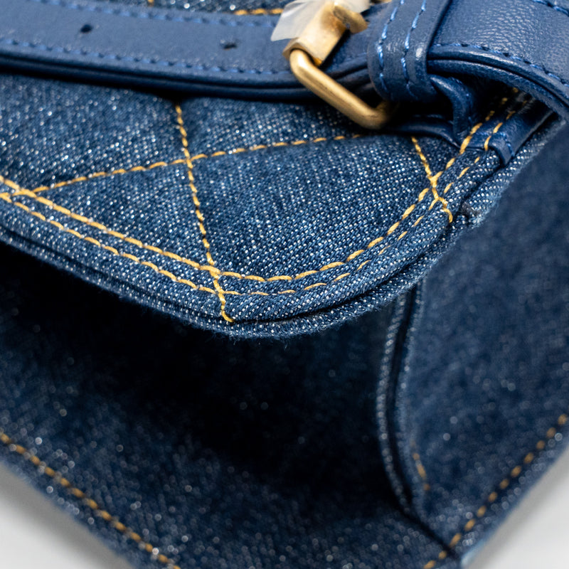 Chanel 23S Flap Backpack Denim Blue GHW (Microchip)