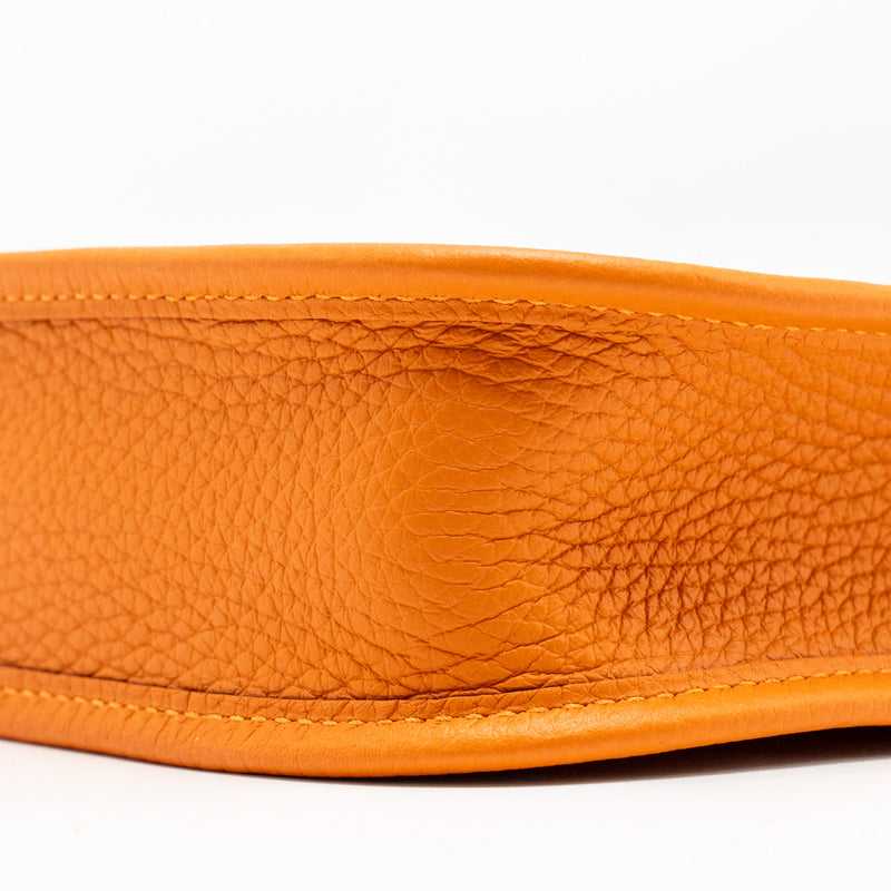 Hermes Mini Evelyne Clemence Orange GHW Stamp B