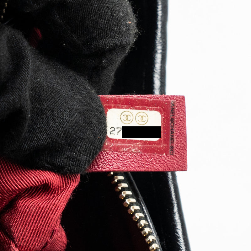Chanel Small Gabrielle Hobo Bag Aged Calfskin Black Multicolour Hardware