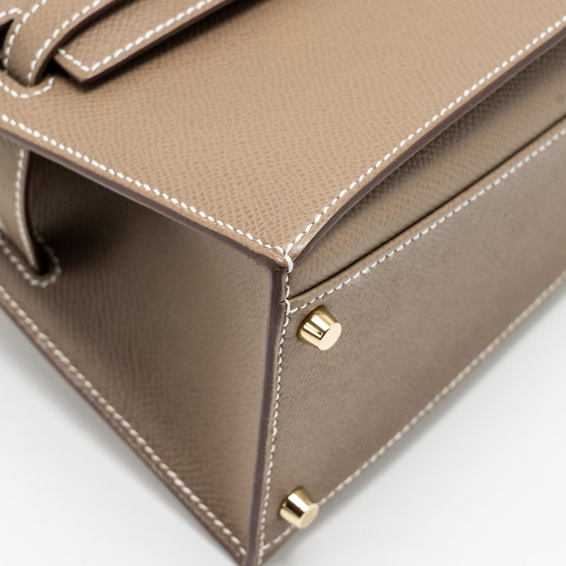 Hermes Kelly Sellier En Desordre 20 Epsom Etoupe GHW Stamp B