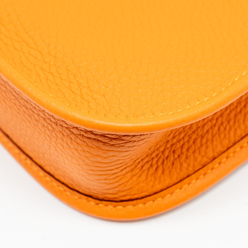 Hermes Mini Evelyne Clemence Orange GHW Stamp B