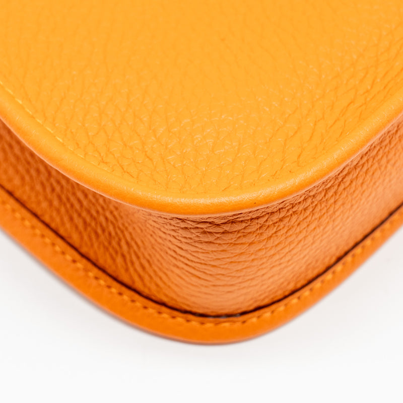 Hermes Mini Evelyne Clemence Orange GHW Stamp B