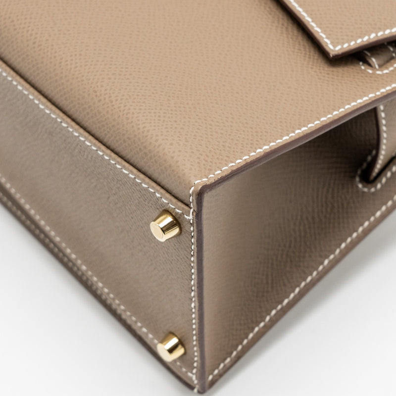 Hermes Kelly Sellier En Desordre 20 Epsom Etoupe GHW Stamp B