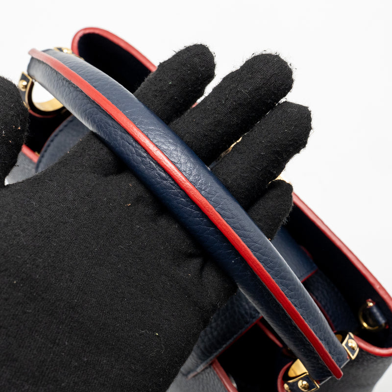 Louis Vuitton Capucines PM Taurillon Leather Marine Blue GHW