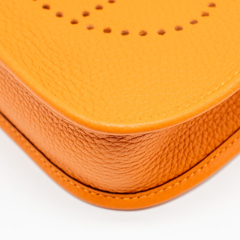 Hermes Mini Evelyne Clemence Orange GHW Stamp B