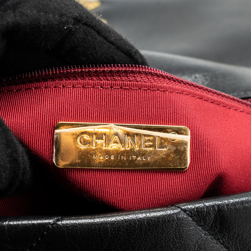 Chanel Small 19 Bag Goatskin Black Multicolour Hardware