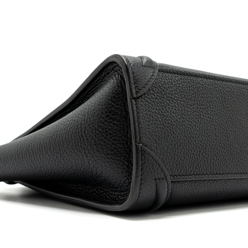 Celine Nano Luggage Bag Calfskin Black SHW