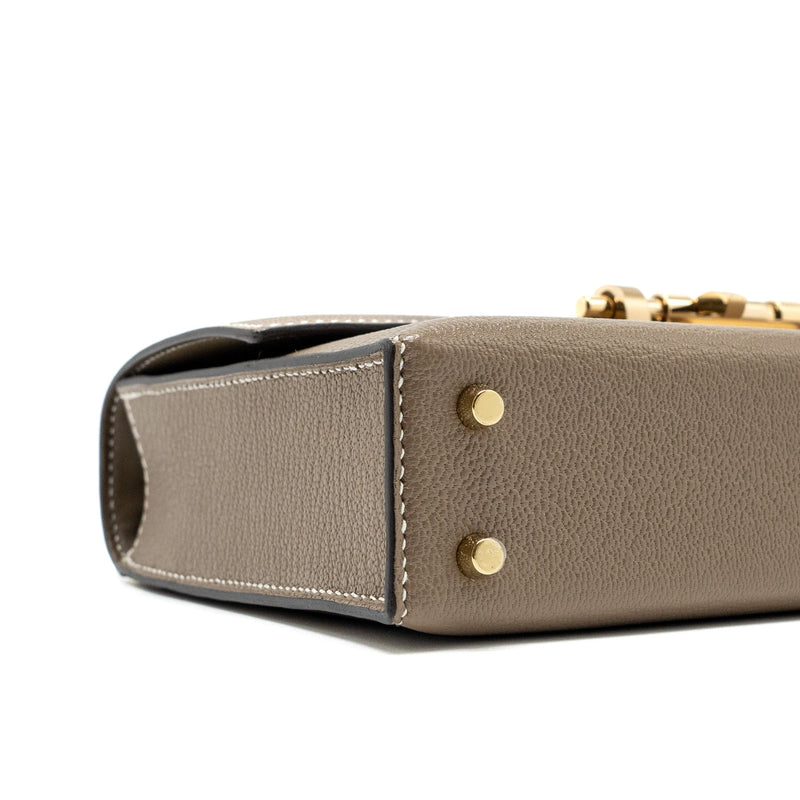 Hermes Mini Verrou Chevre Mysore Etoupe LGHW Stamp U
