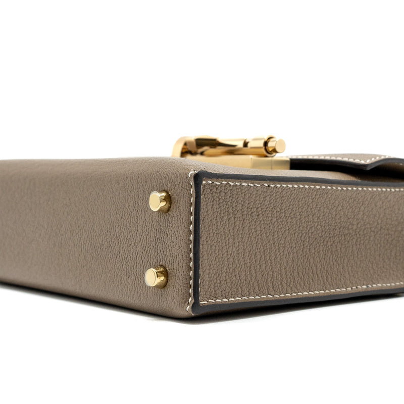 Hermes Mini Verrou Chevre Mysore Etoupe LGHW Stamp U