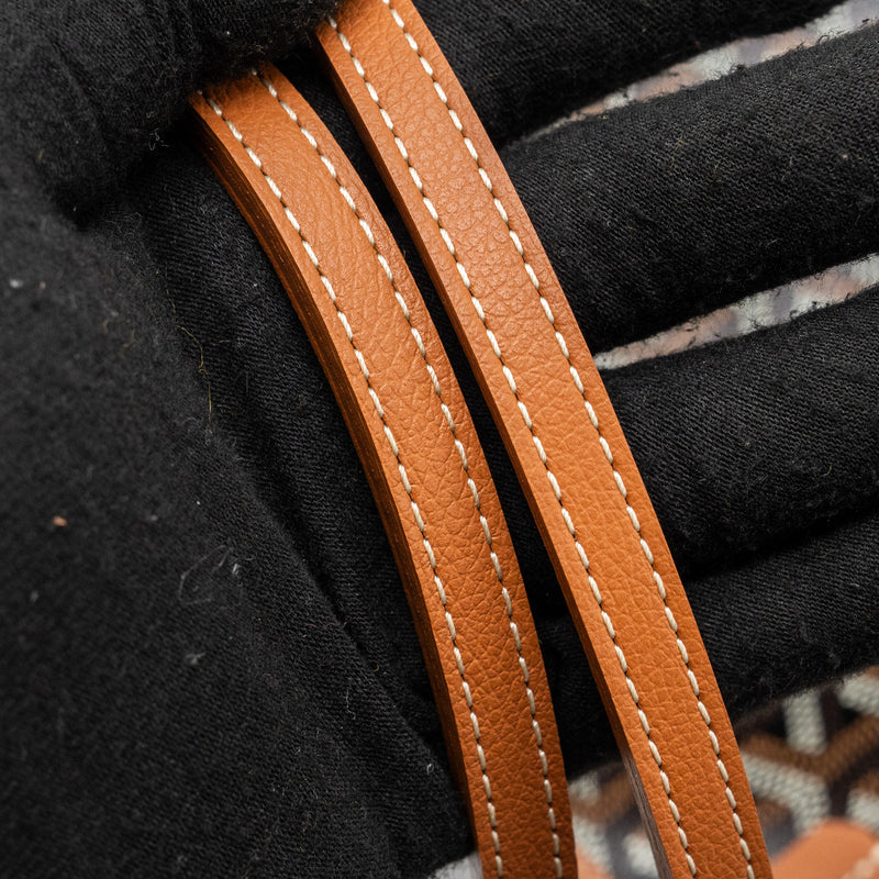 Goyard Artois PM Bag Canvas/ Calfskin Black/ Tan SHW