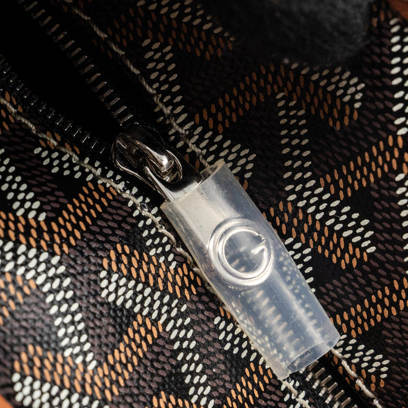 Goyard Artois PM Bag Canvas/ Calfskin Black/ Tan SHW