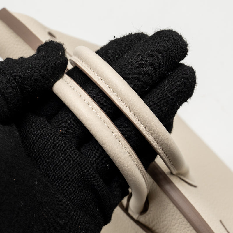 Hermes Birkin 25 togo craie GHW stamp K