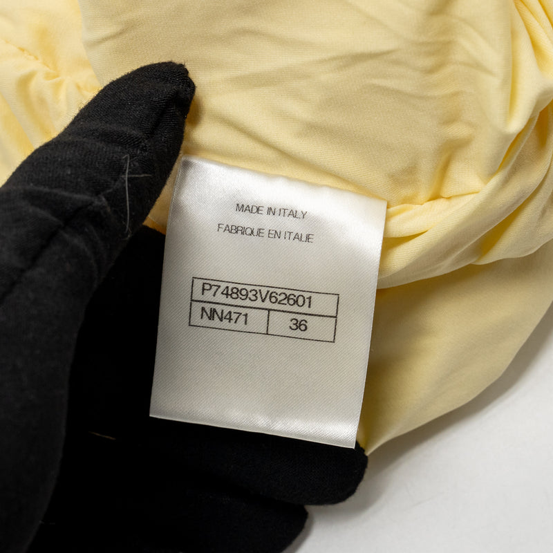 Chanel size 36 bow top polyamide/elastane yellow