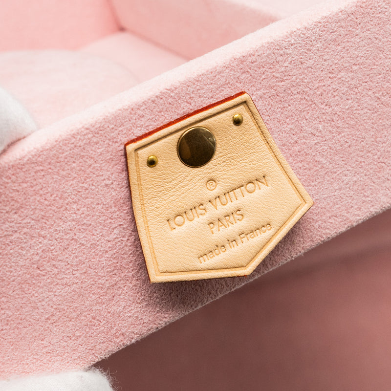Louis Vuitton Boite Jewellery trunk box monogram canvas / rose ballerine GHW