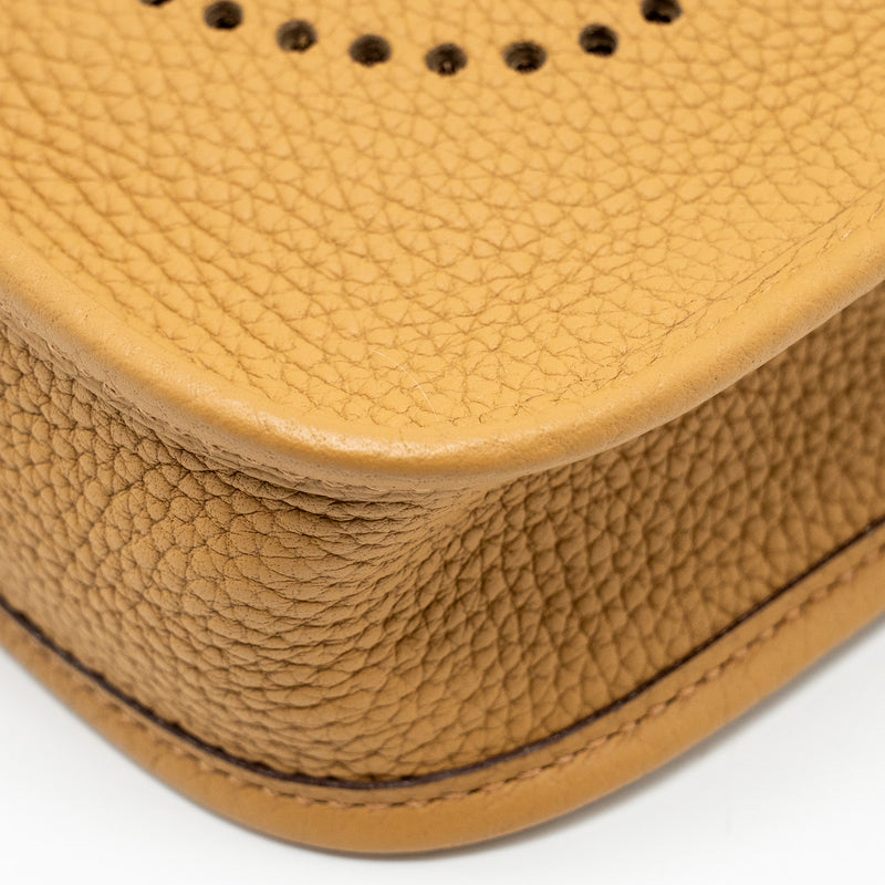 Hermes Mini Evelyne Clemence Biscuit/Camel GHW Stamp Z