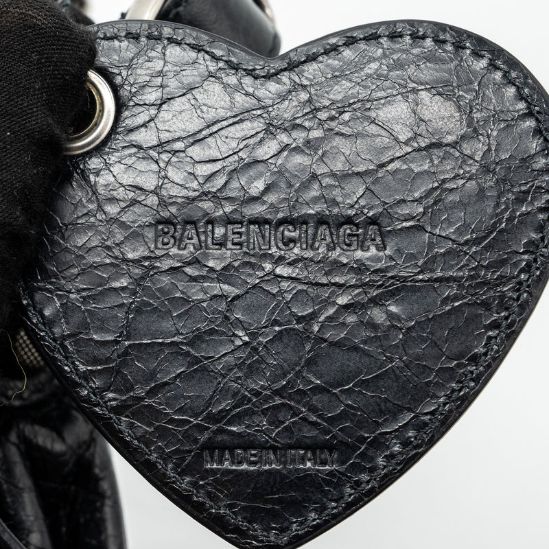 Balenciaga Le Cargole Small Shoulder Bag Lambskin Black SHW