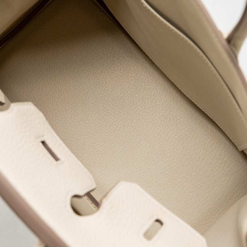 Hermes Birkin 25 togo craie GHW stamp K